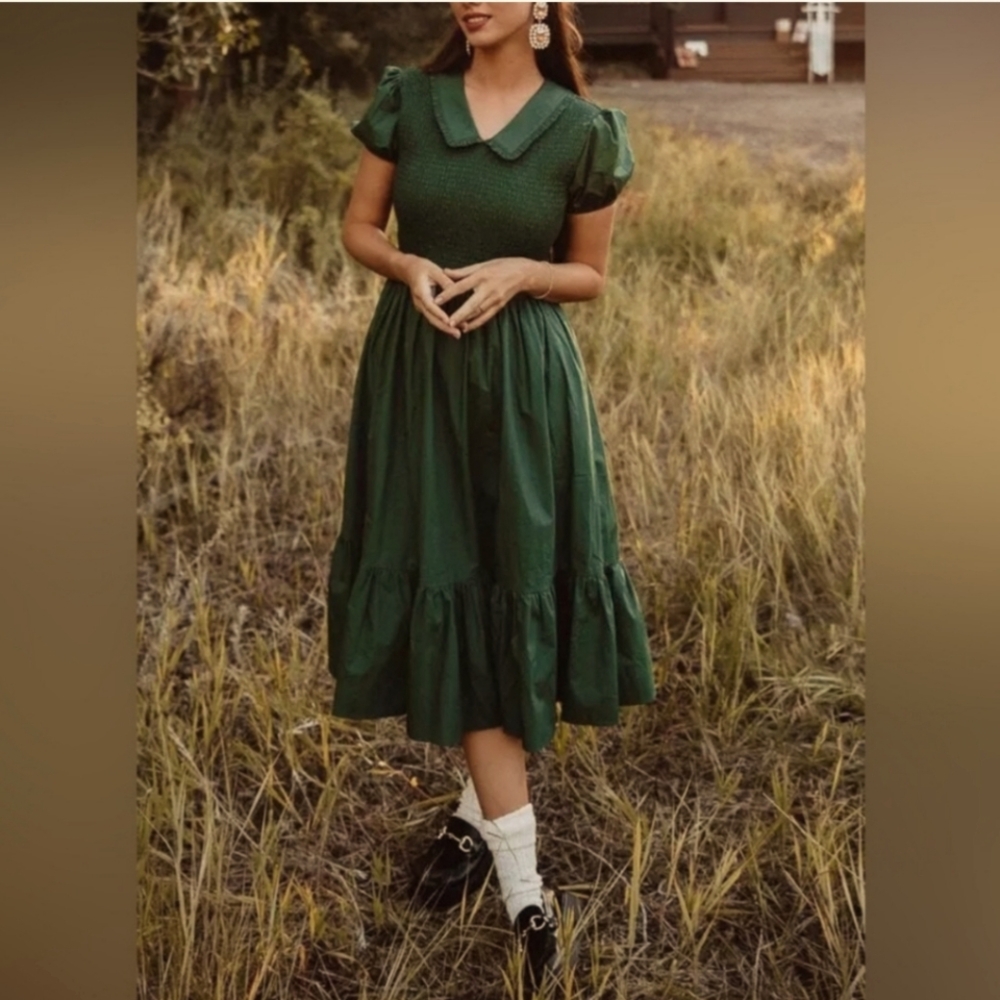 Ivy City Addie Dress in Green Size L, Perfect Christmas Dress!!!